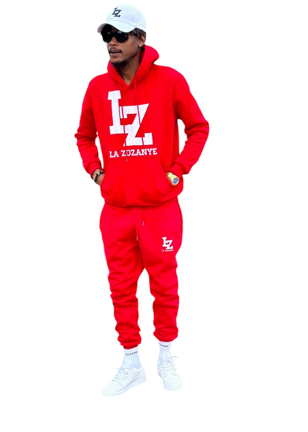ENSEMBLE SWEAT-SHIRT À CAPUCHE ROUGE – Image 2