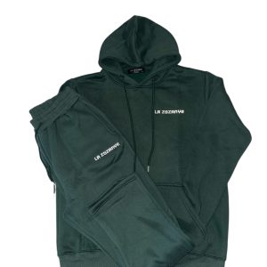 ENSEMBLE SWEAT-SHIRT À CAPUCHE VERT BRODÉ