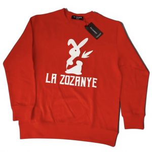 Sweat-shirt sans capuche rouge
